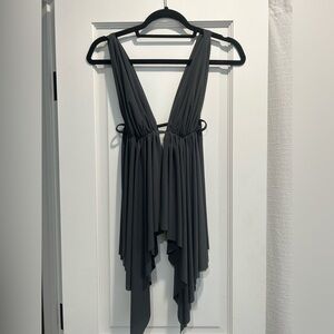 Norma Kamali Sweats Jersey swim cover up top